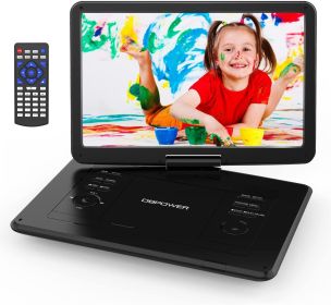 DBPOWER 17.9" Portable DVD Player with 15.6" Large HD Swivel Screen, 6 Hour Rechargeable Battery, Support USB/SD and Multiple Disc Formats