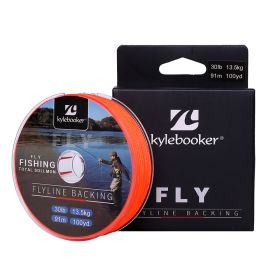 Kylebooker Fly Line Backing Line 20/30LB 100/300Yards Orange Braided Fly Fishing Line (Line Size: 20Lb, Length: )